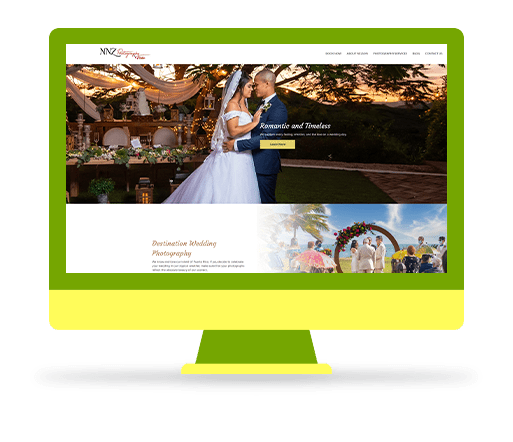 Screenshot of Puerto Rico Wedding Photographer Website