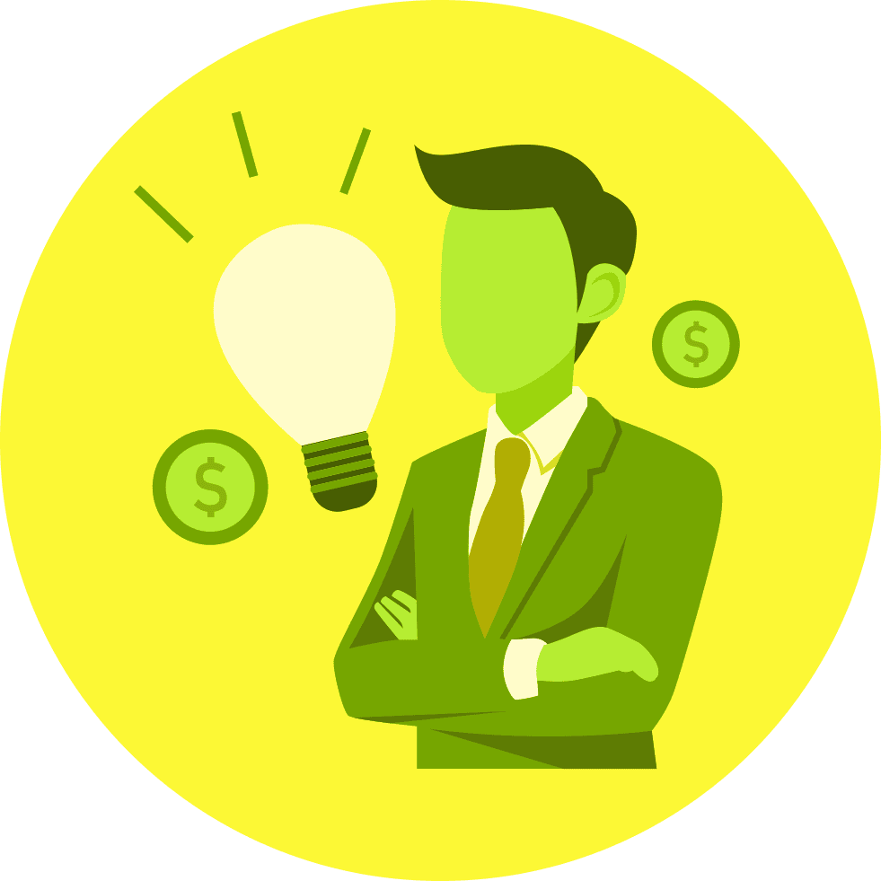 An icon depicting a person reviewing documents, representing post-vacation review and continuous improvement strategies