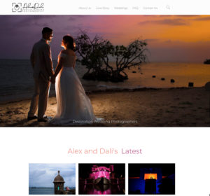 Website for Alexdaliweddings.com Destination Wedding Photographers