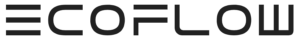 EcoFlow logo in black representing portable power and energy solutions brand