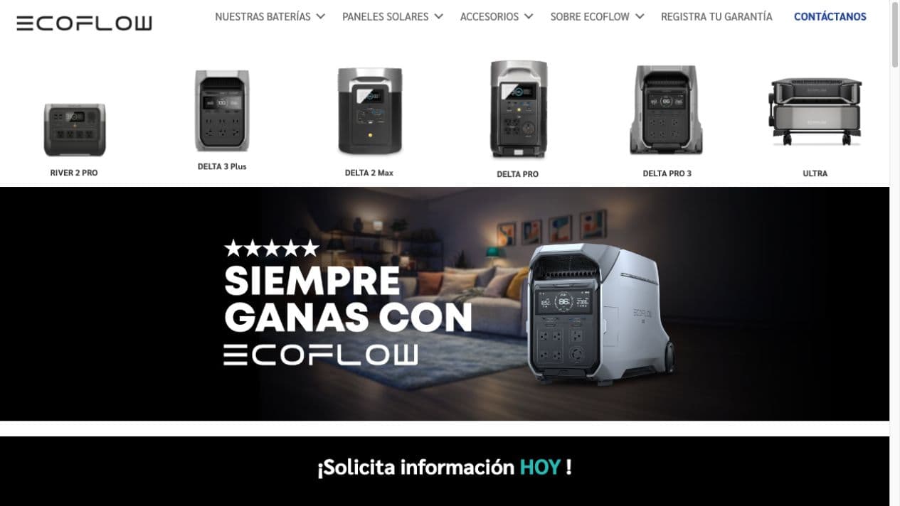 Sitio web de energía solar EcoFlow Puerto Rico diseñado por Limonade