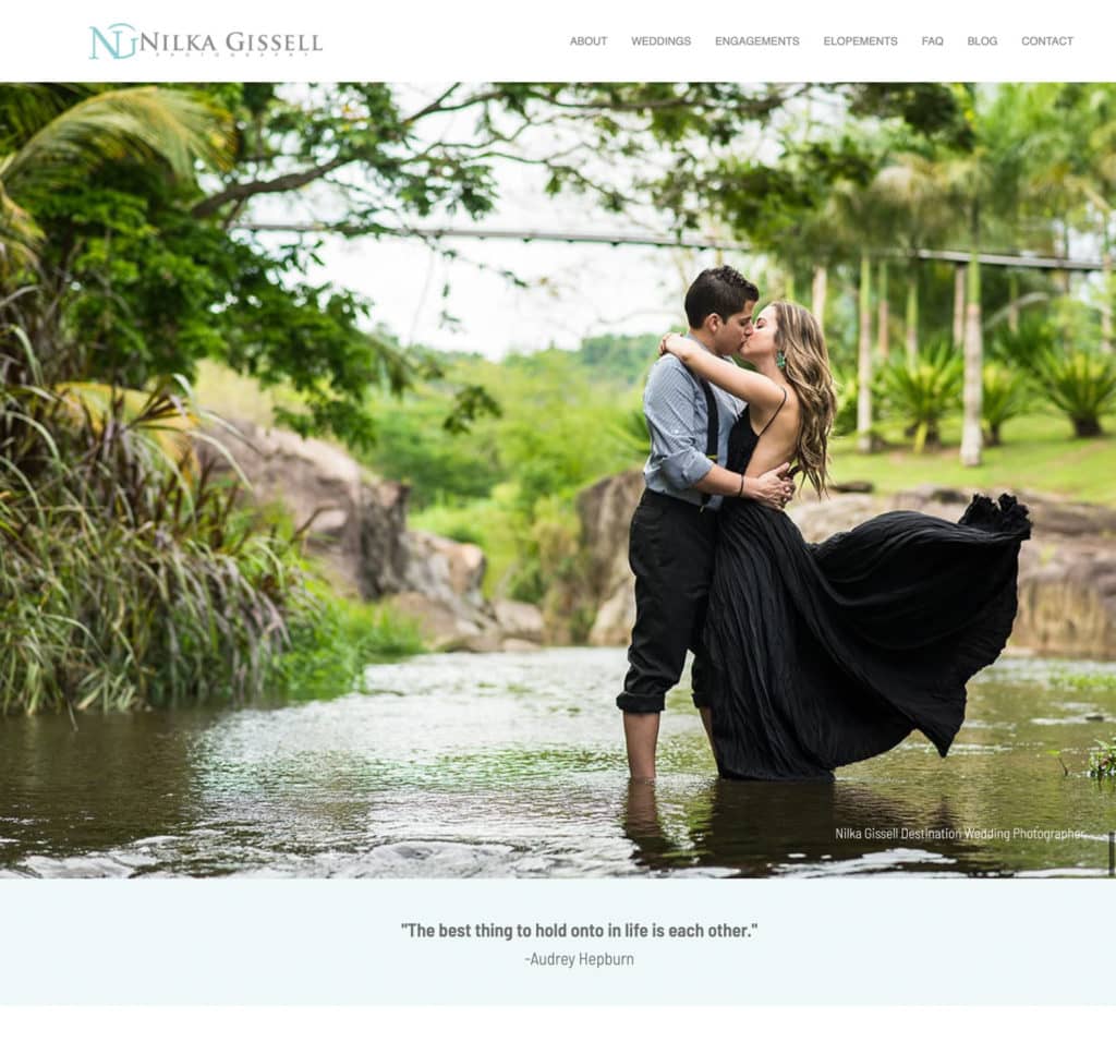 Nilka Gissell Wedding Photographer Website