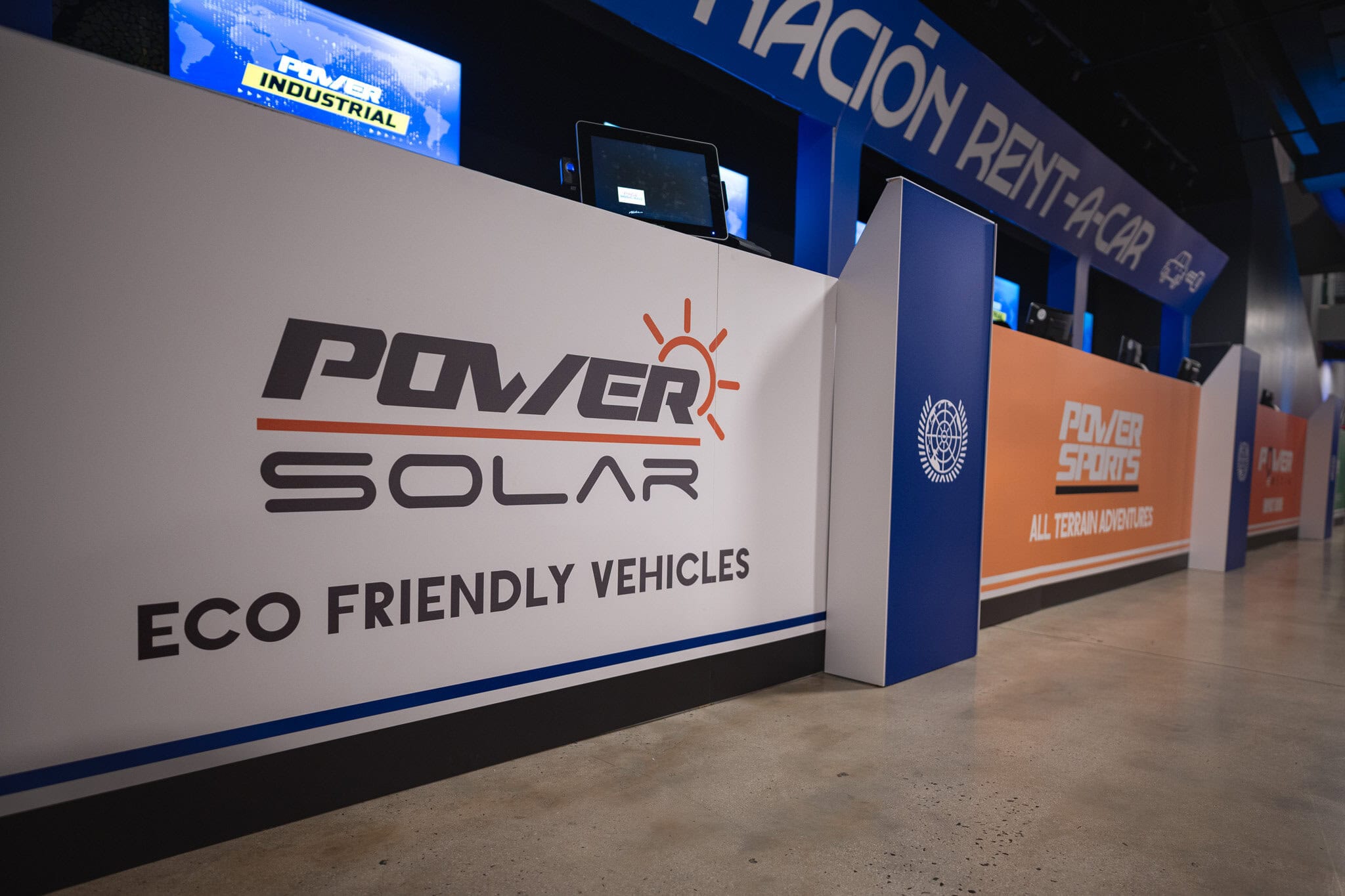Power Nation branded signage panels at event