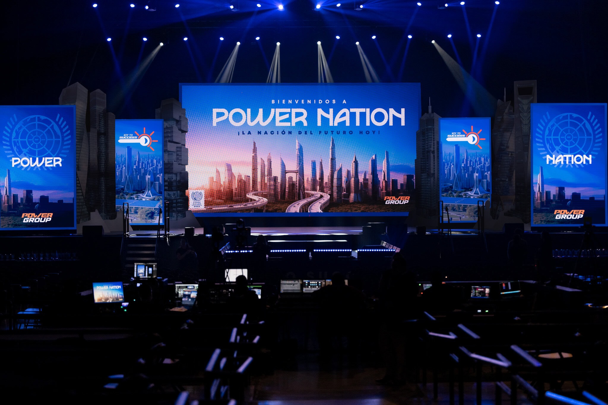 Power Nation stage setup at Key to Success business event in Puerto Rico
